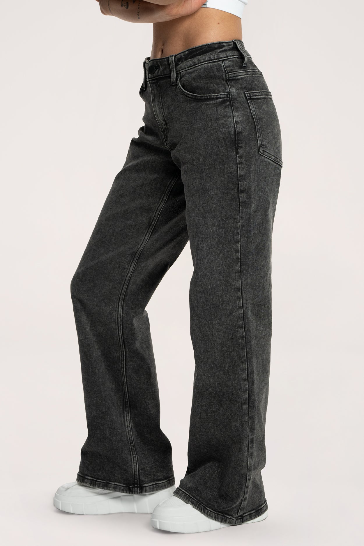 Hüftjeans Wide grey
