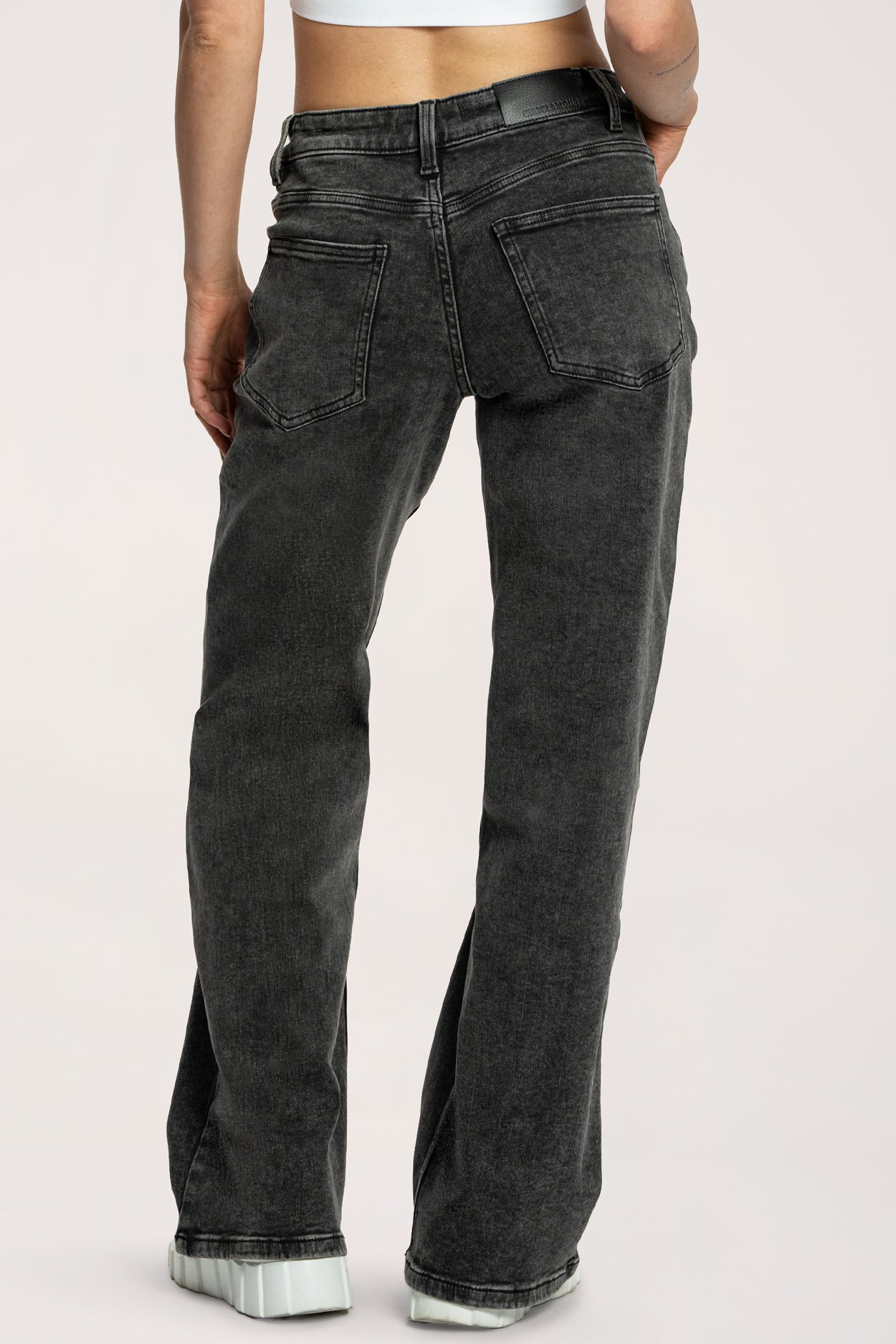 Hüftjeans Wide grey