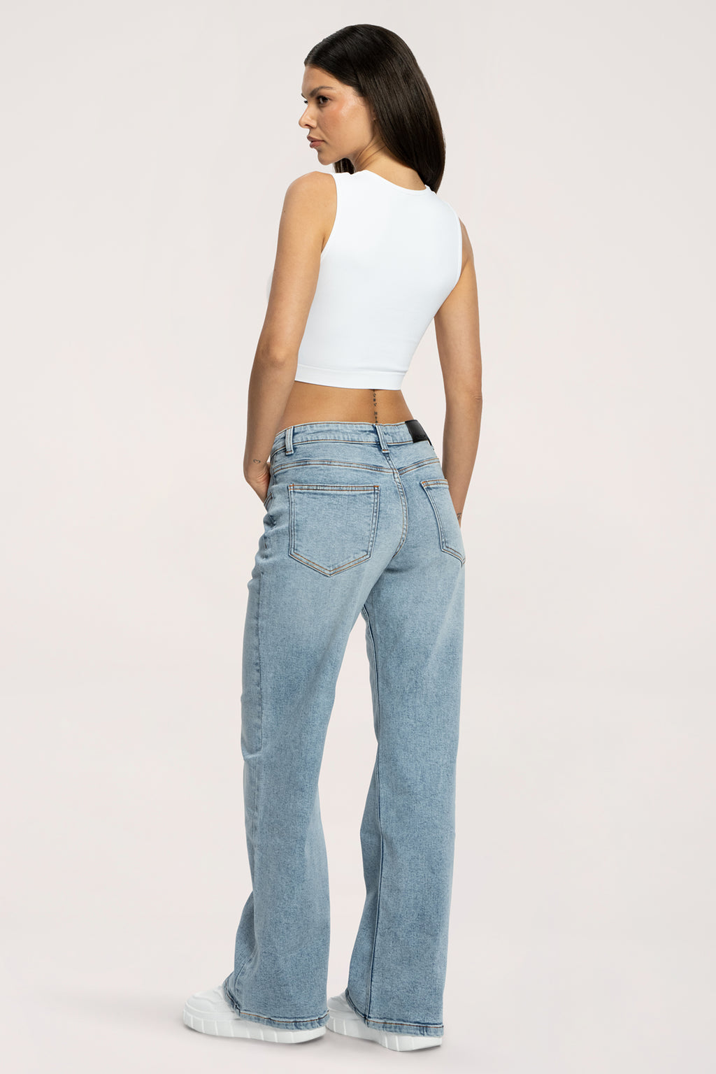 Hüftjeans Wide long light blue