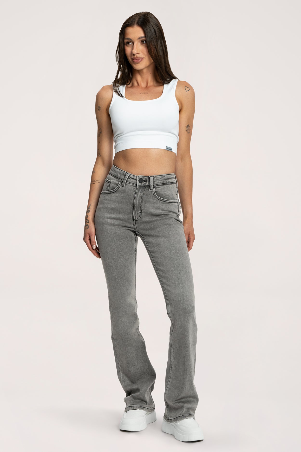 Schlagjeans Push Up light grey