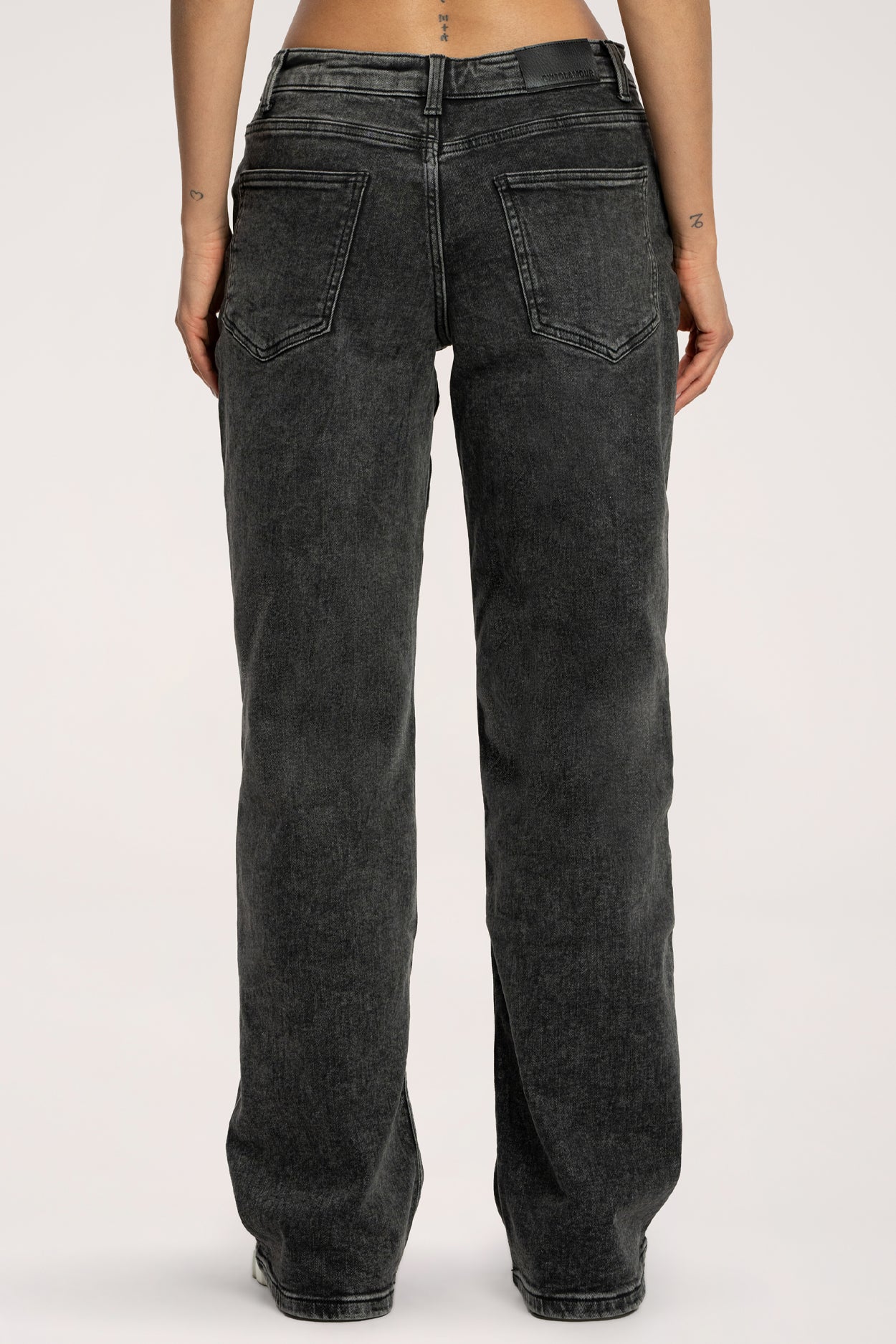 Hüftjeans Wide long grey