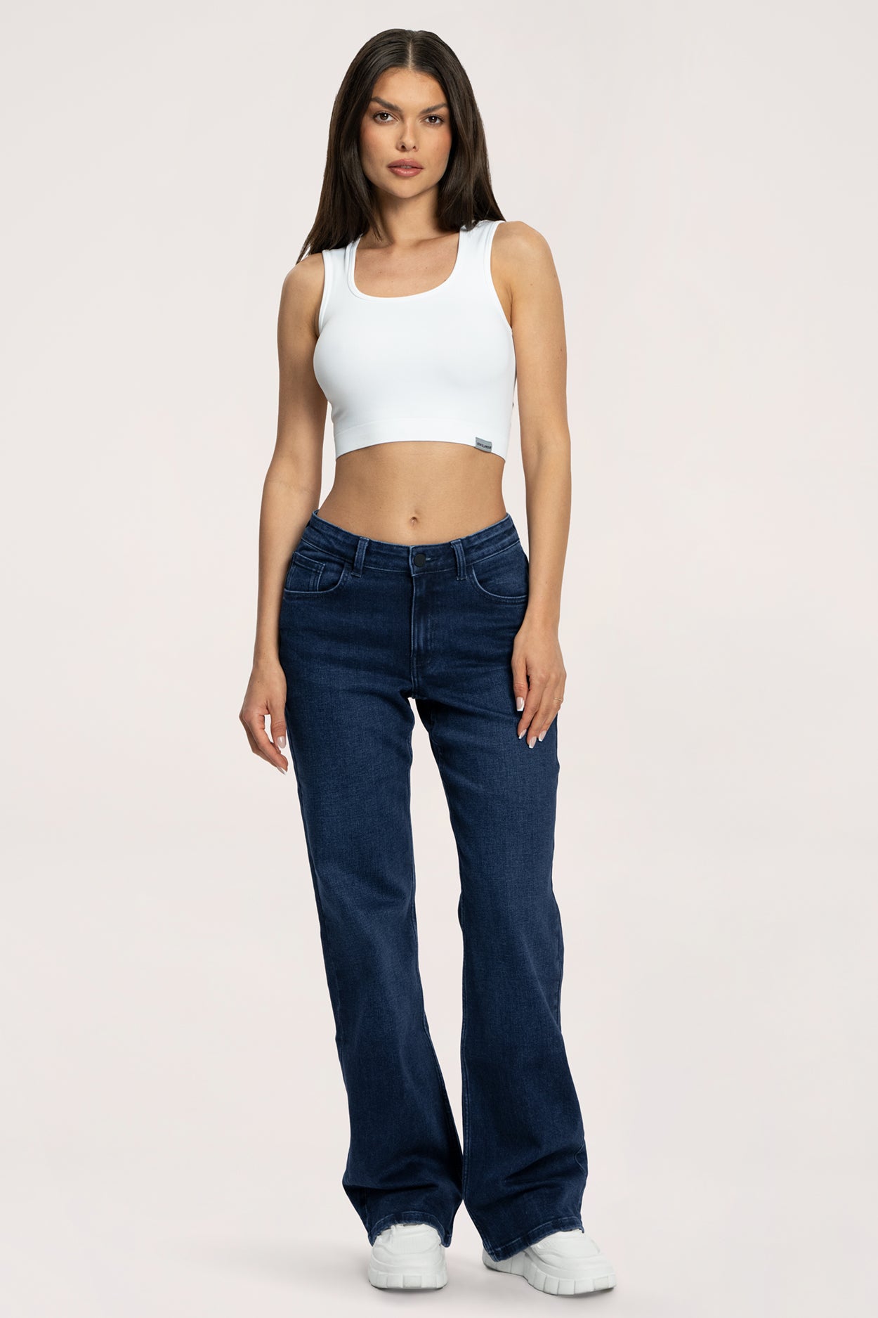 Hüftjeans Wide long navy blue