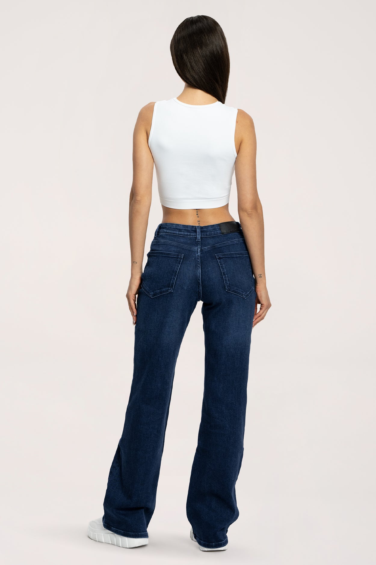 Hüftjeans Wide long navy blue
