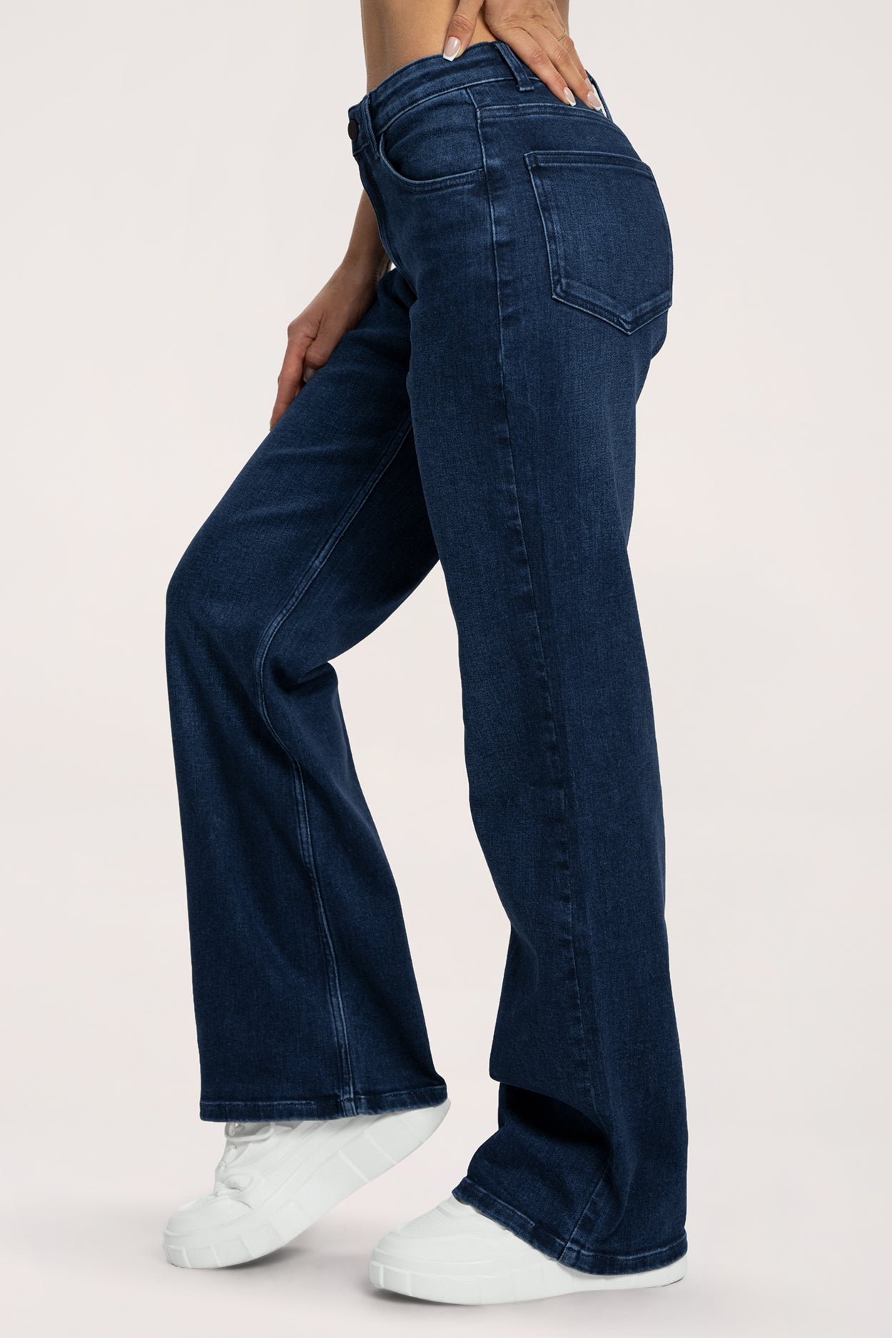 Hüftjeans Wide long navy blue