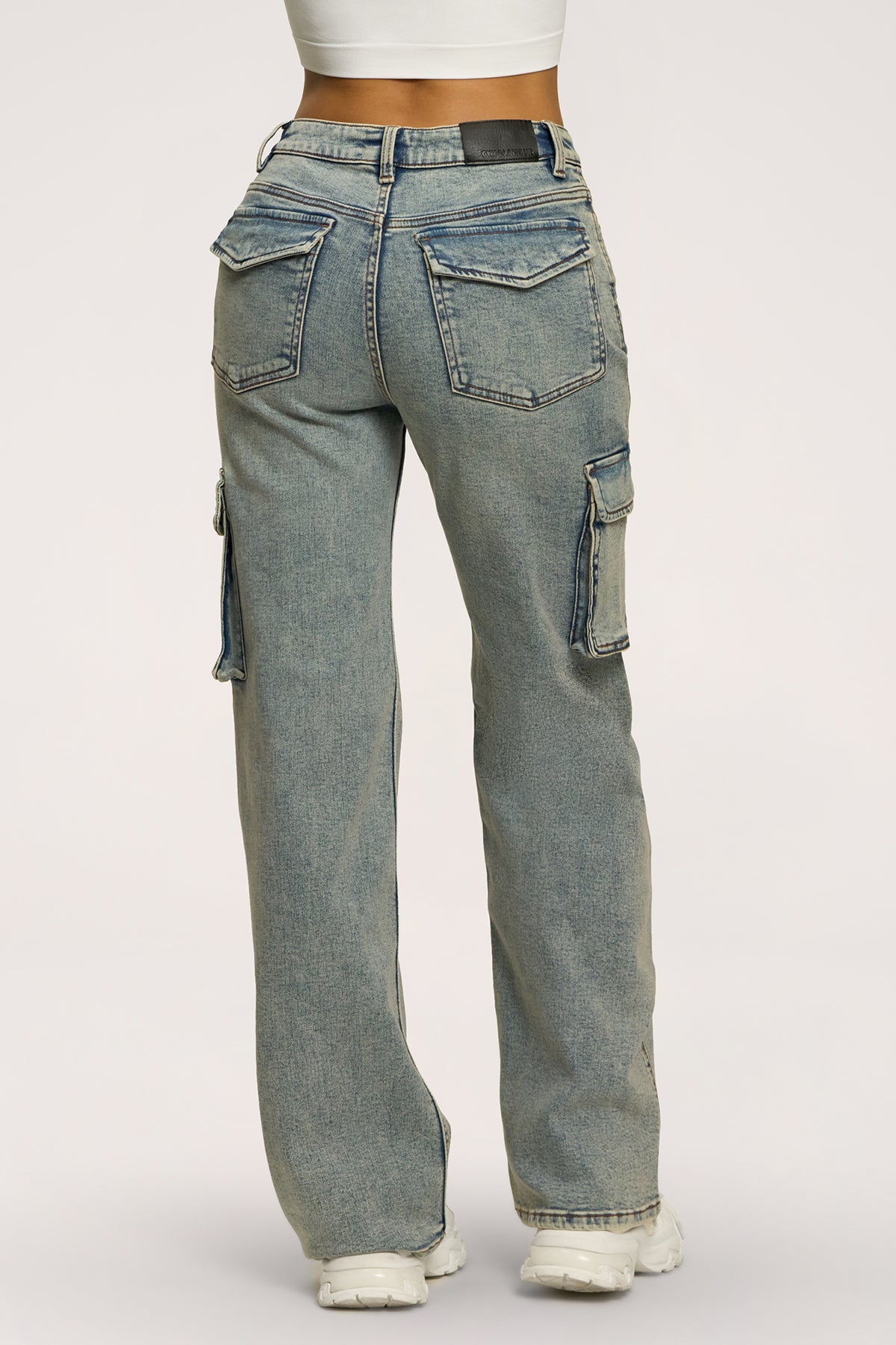 Jeans Cargo washed blue