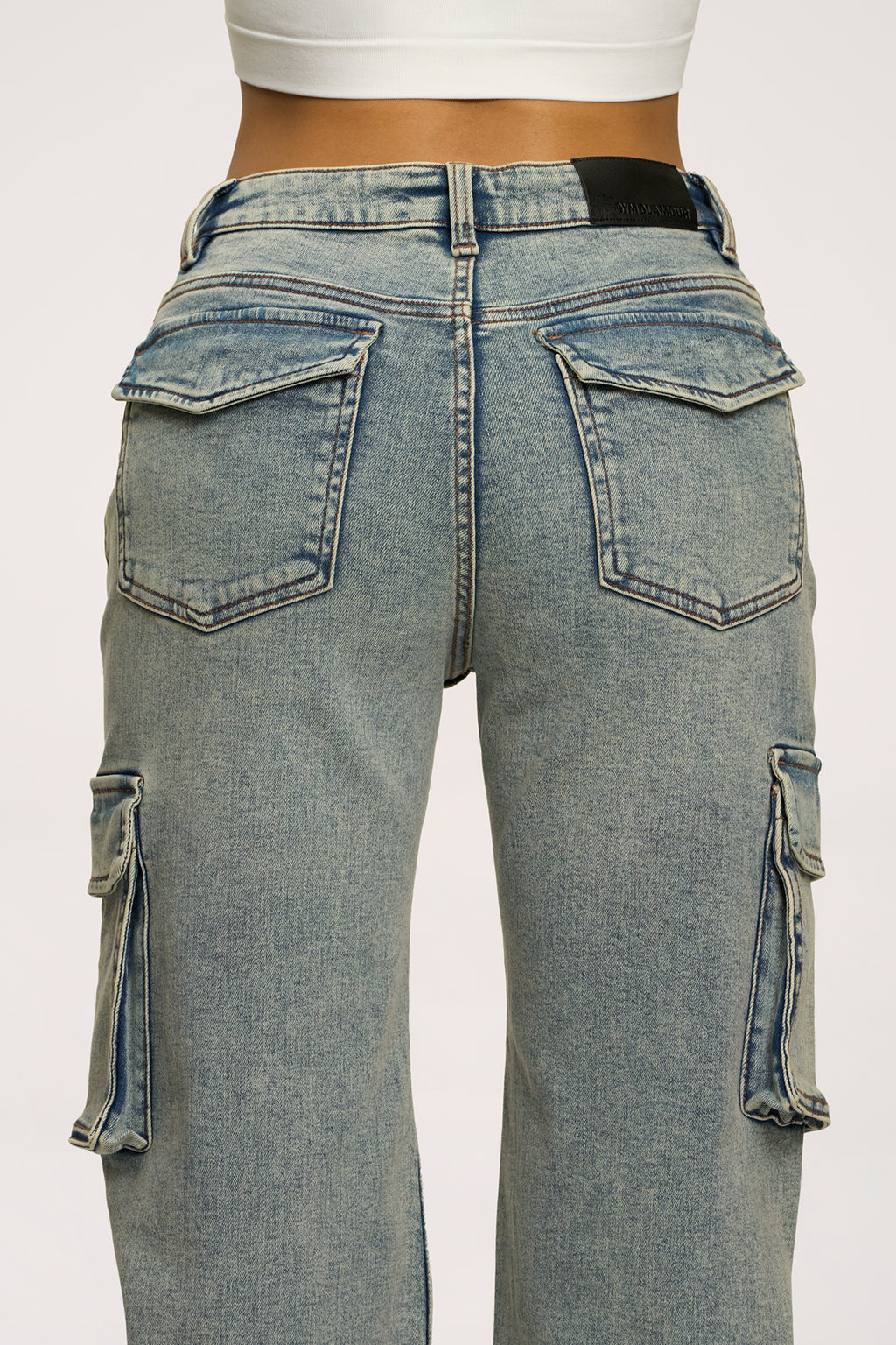 Jeans Cargo washed blue