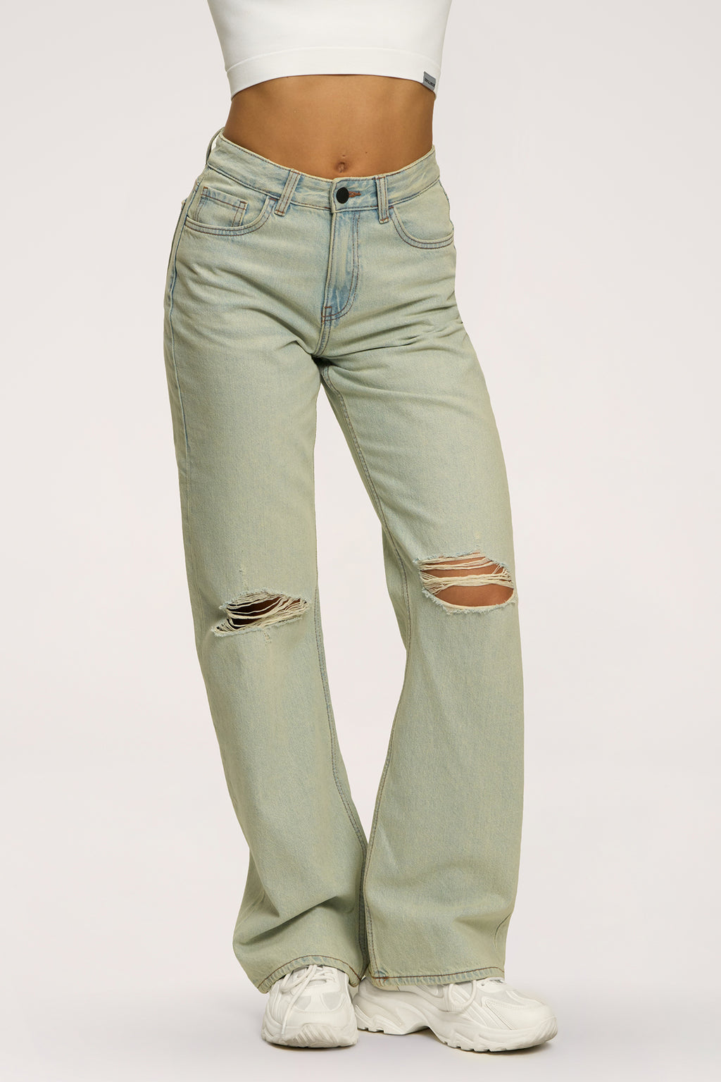Jeans Wide Relaxed light green