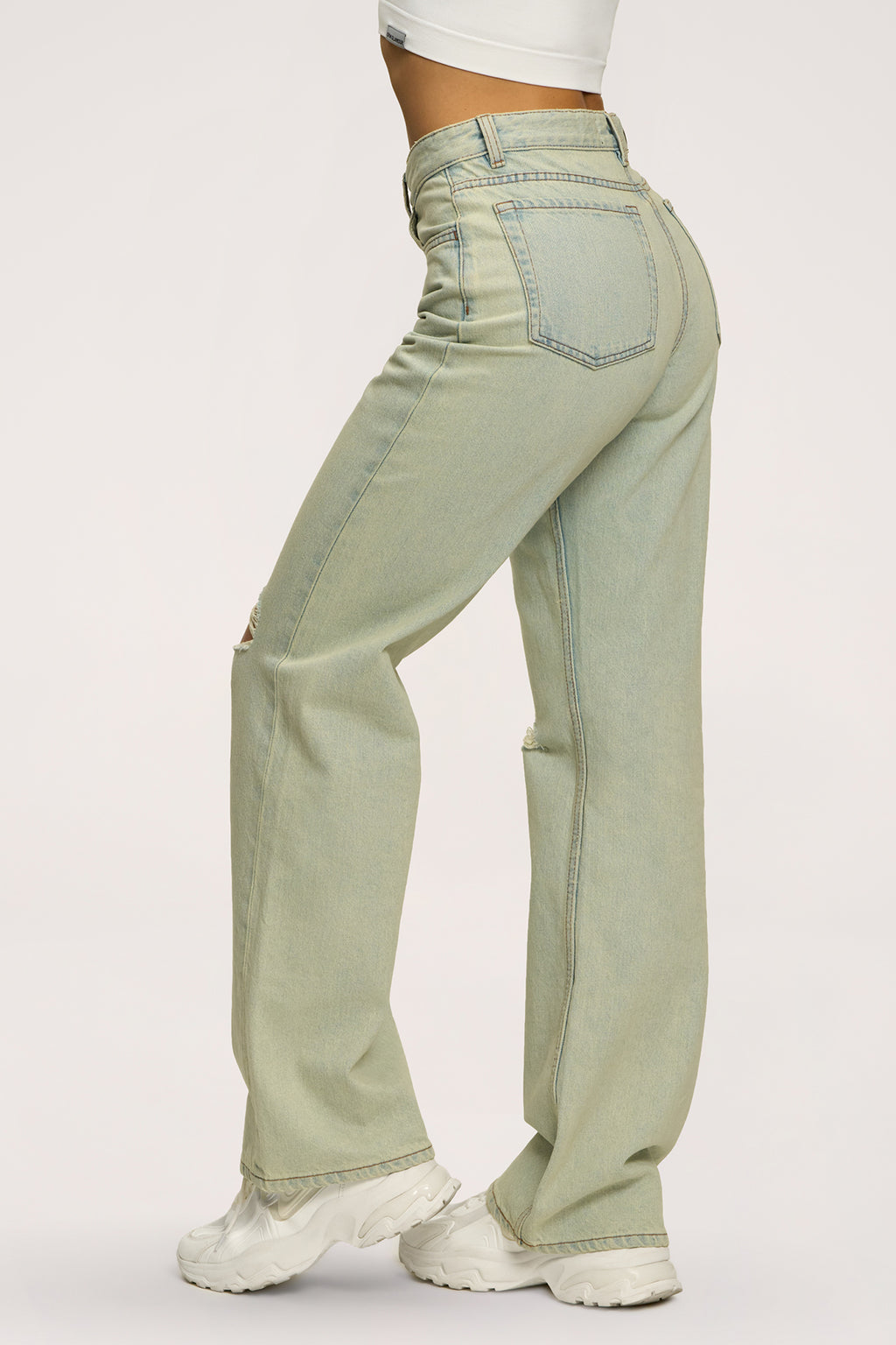 Jeans Wide Relaxed light green