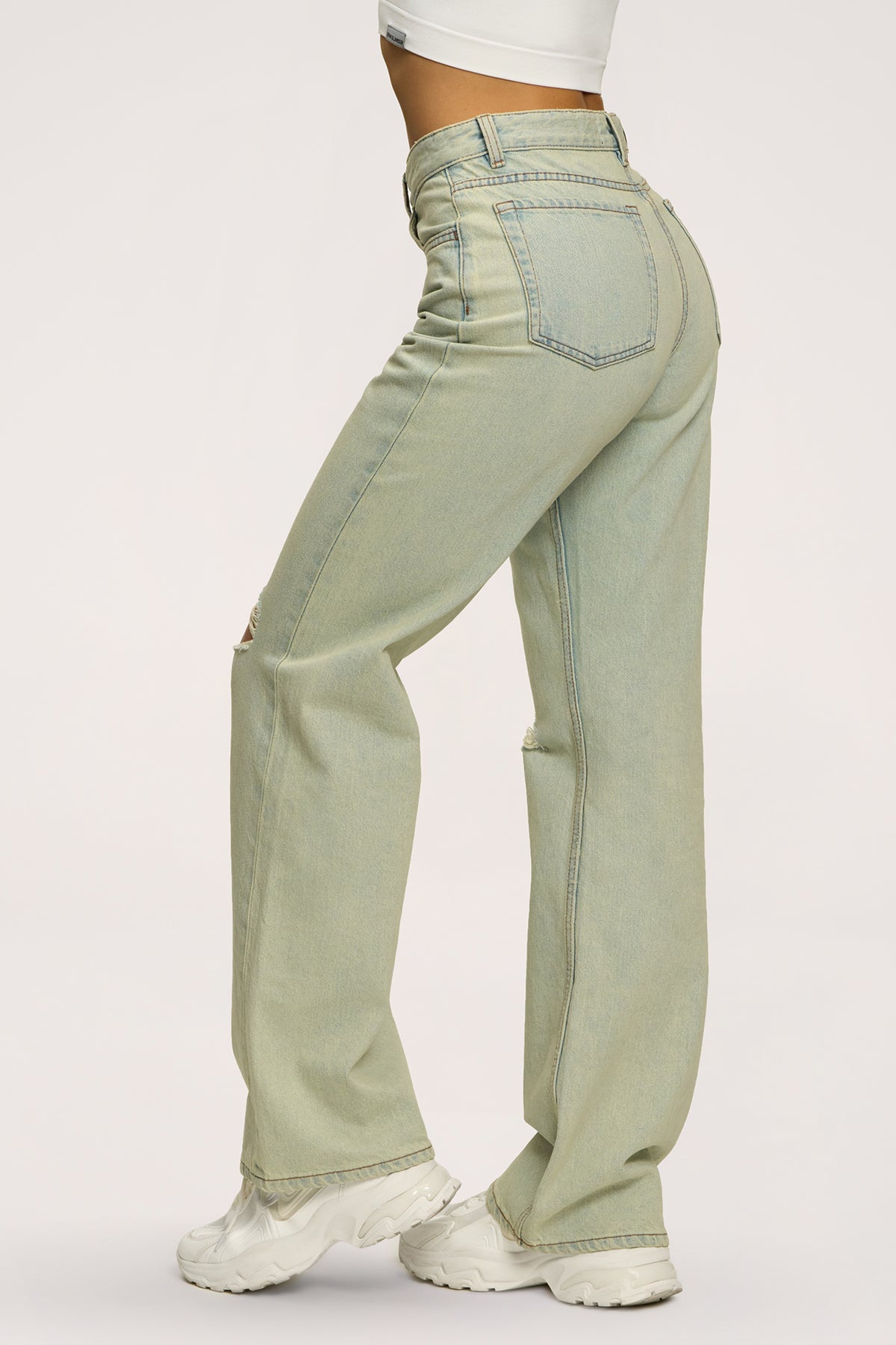 Jeans Wide Relaxed light green