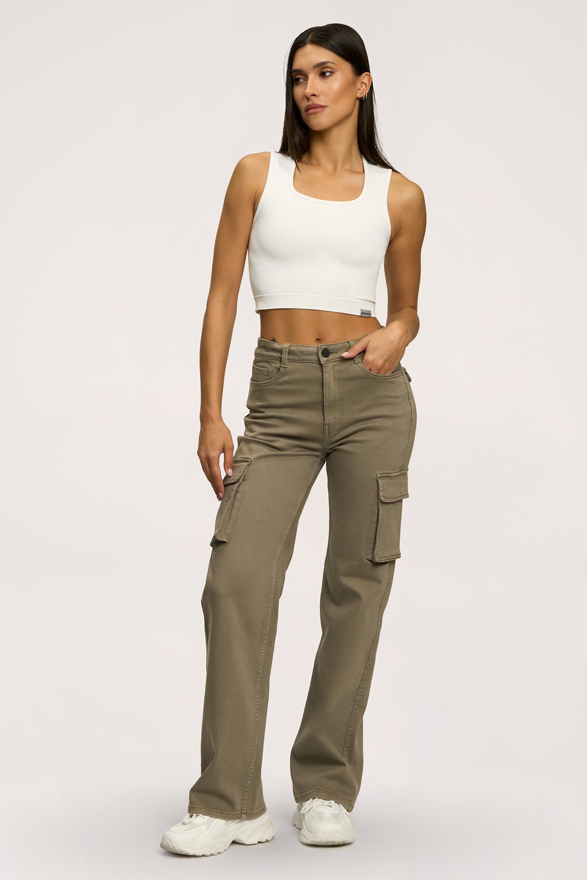 Jeans Cargo green olive