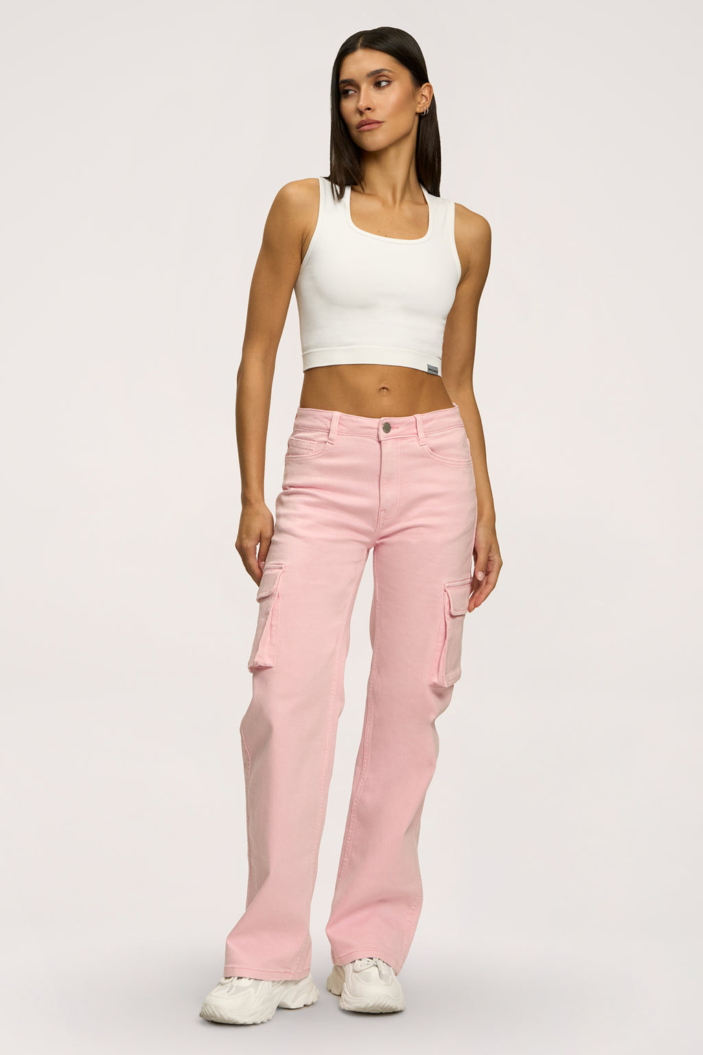 Jeans Cargo light pink
