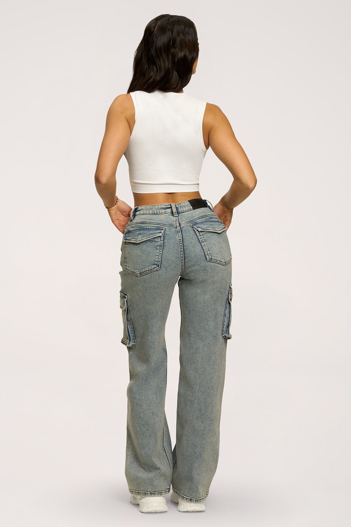 Jeans Cargo washed blue
