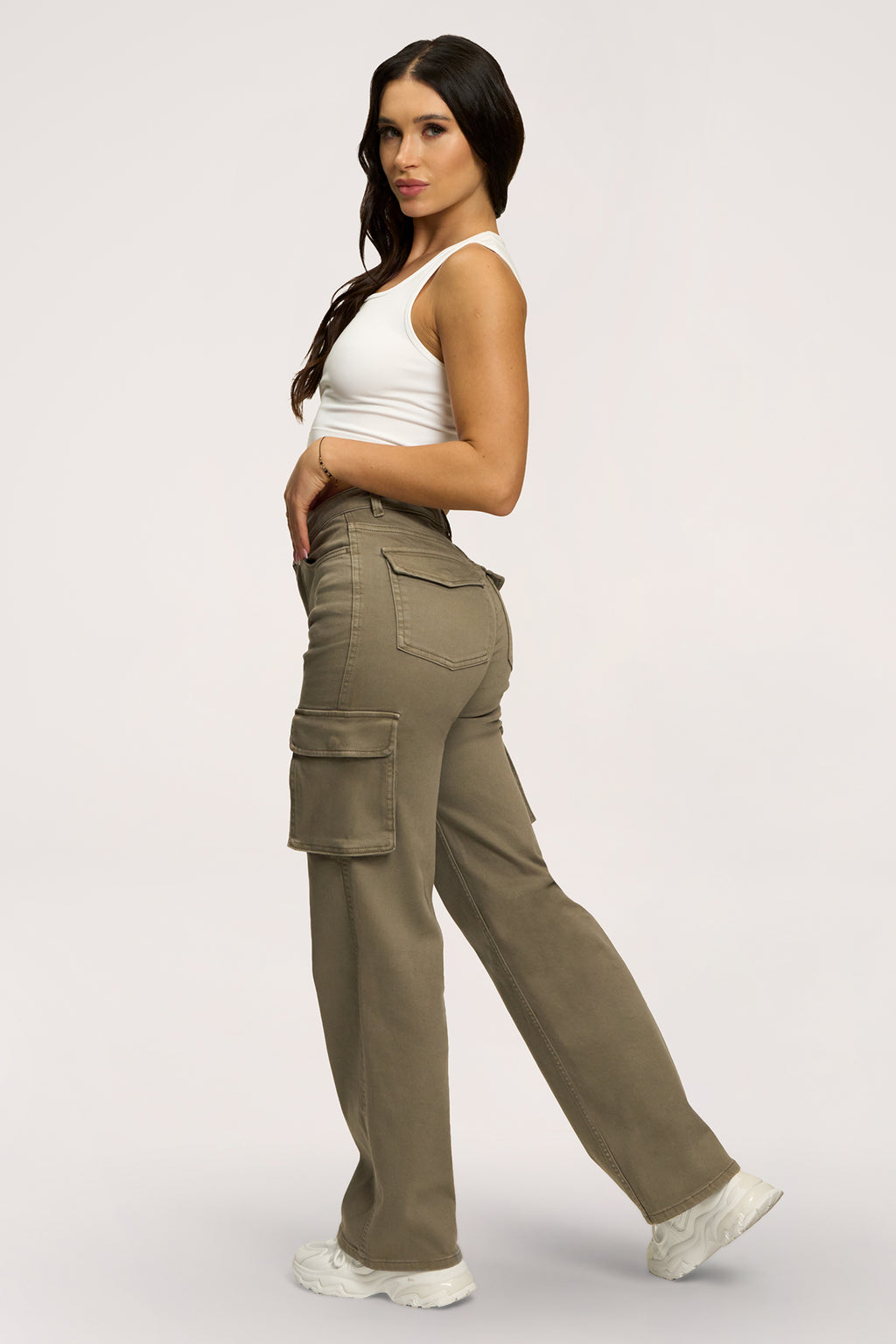 Jeans Cargo green olive
