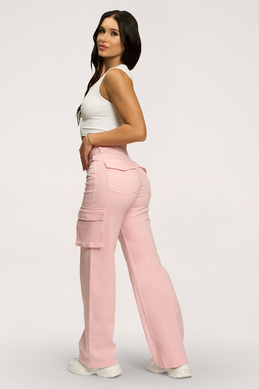 Jeans Cargo light pink