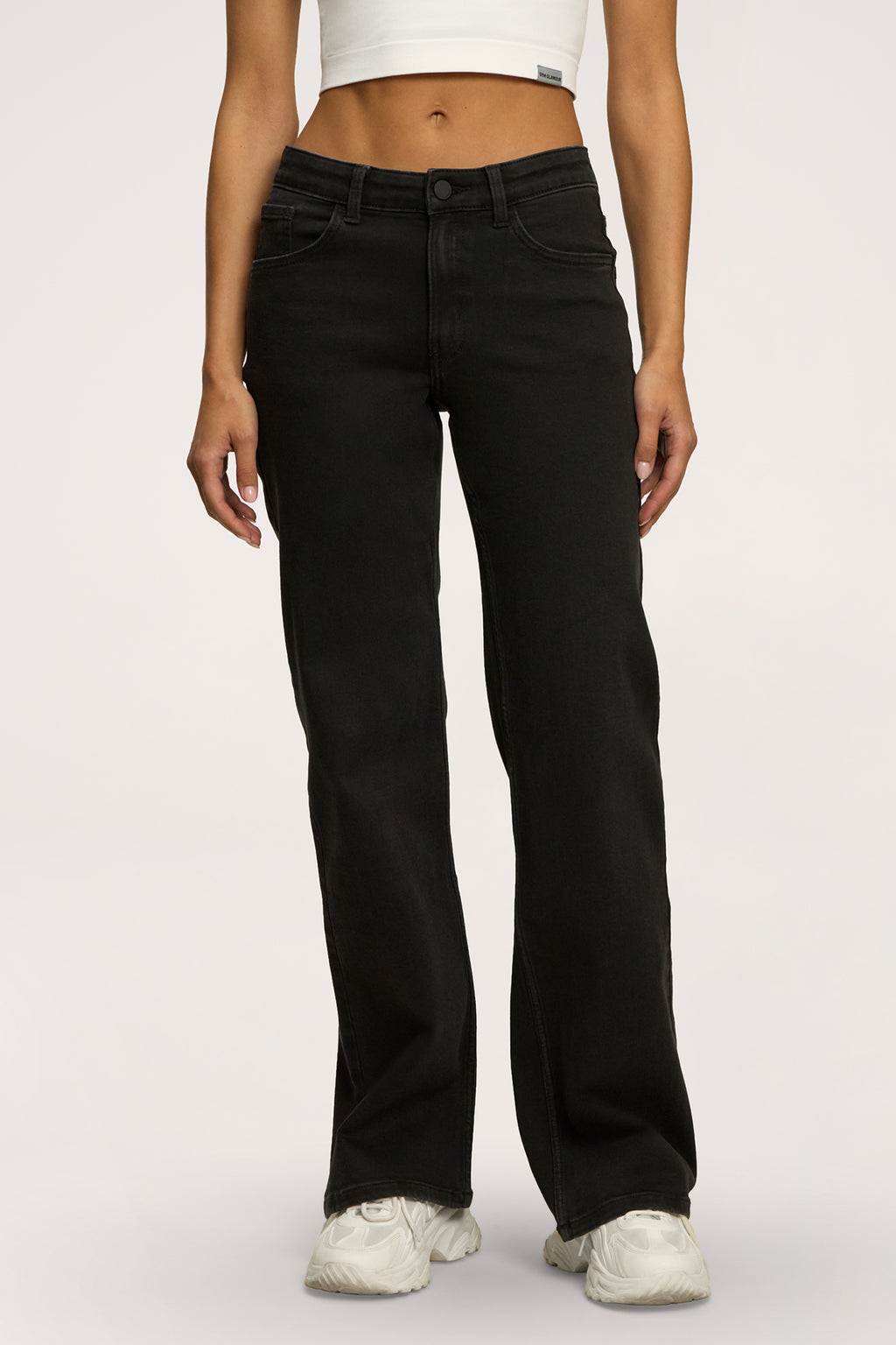 Hüftjeans Wide black