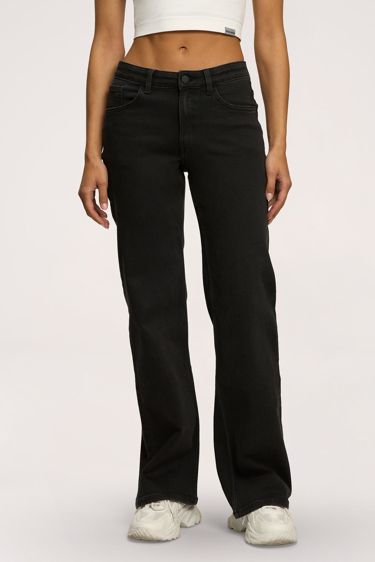 Hüftjeans Wide black