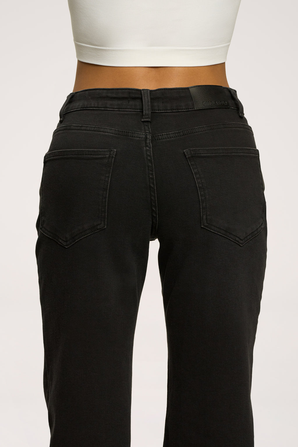 Hüftjeans Wide black