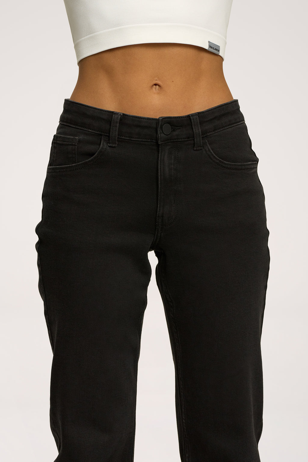 Hüftjeans Wide black