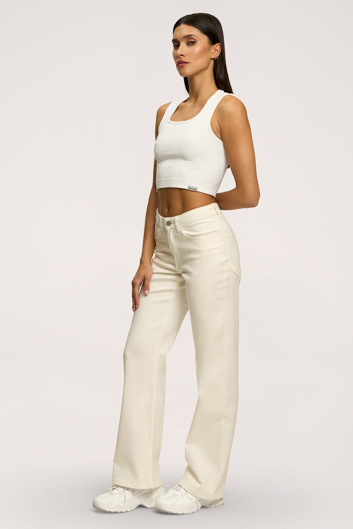 Hüftjeans Wide off white