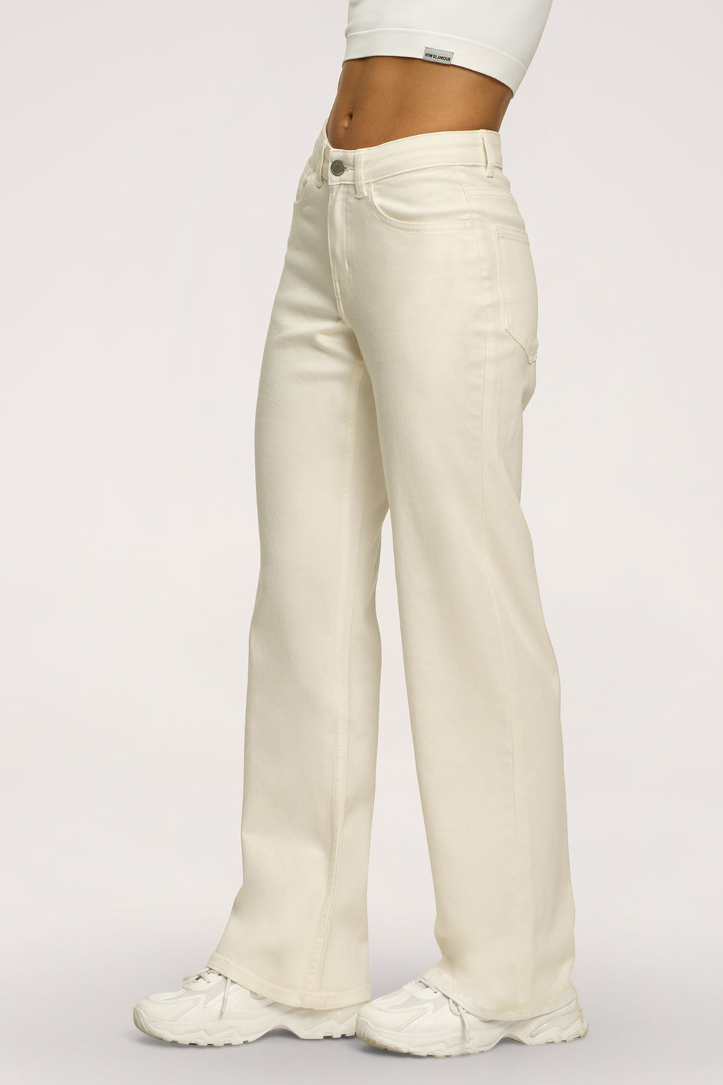 Hüftjeans Wide off white