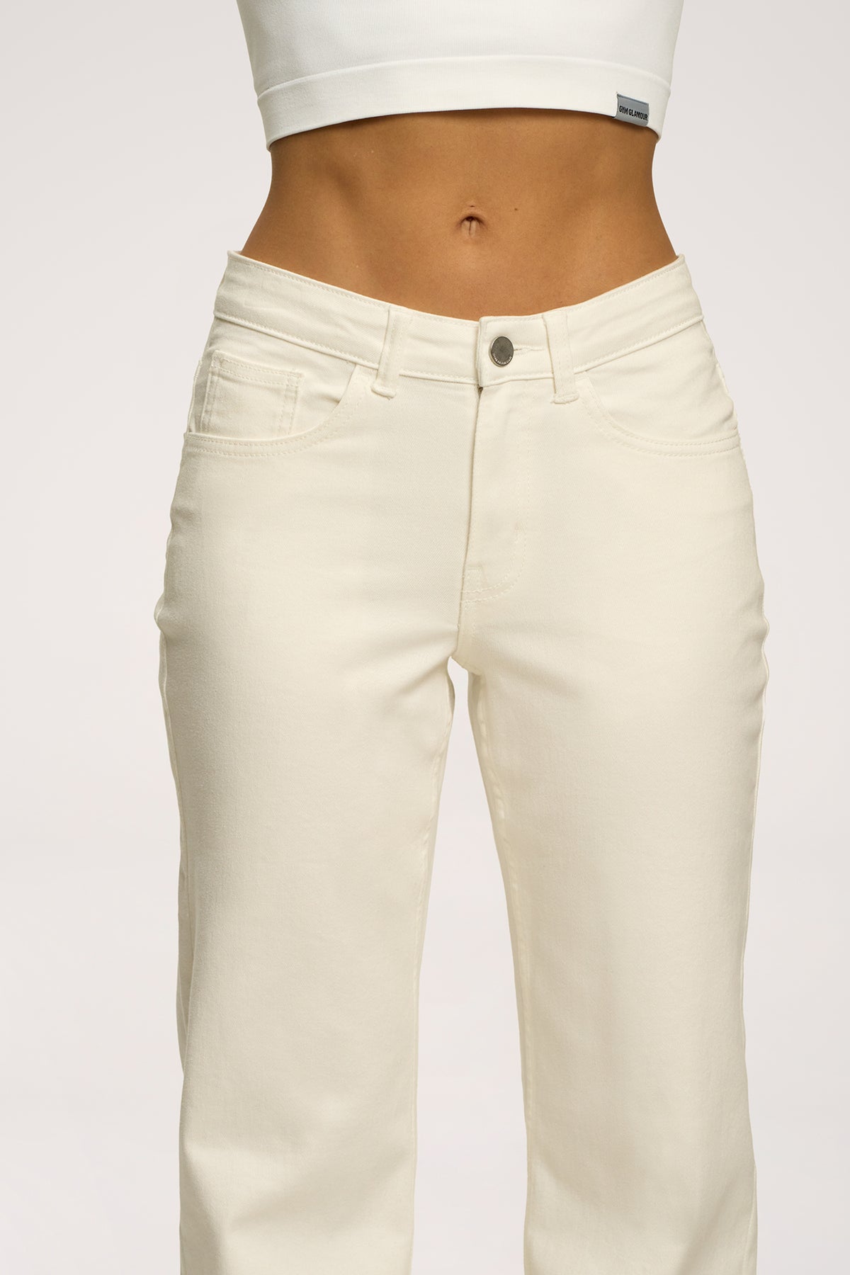 Hüftjeans Wide off white