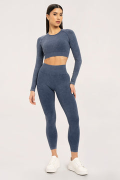 Leggings Stone Washed Blau