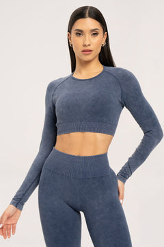 Rashguard Stone Washed Blau