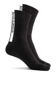STRIPE Lange Socken schwarz - 2er-Pack - Größe 37-40
