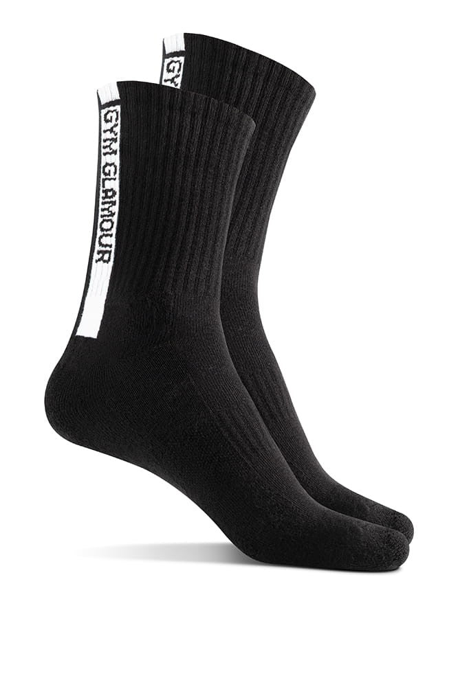 Skarpetki długie STRIPE czarne 2-pak - roz. 37-40