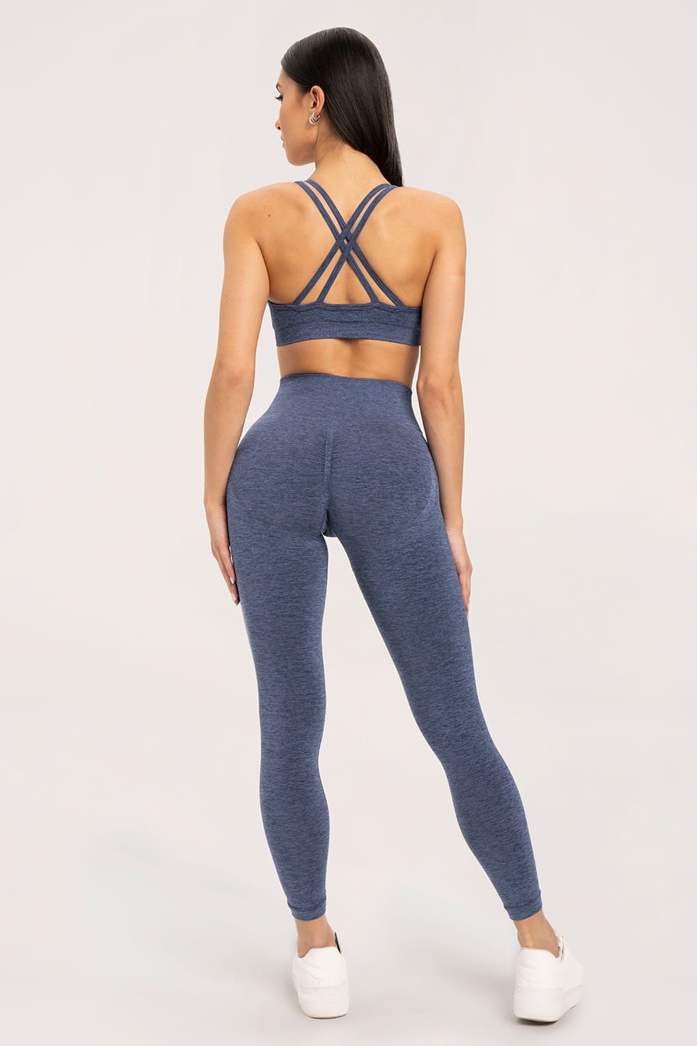 Leginsy seamless push up dark blue