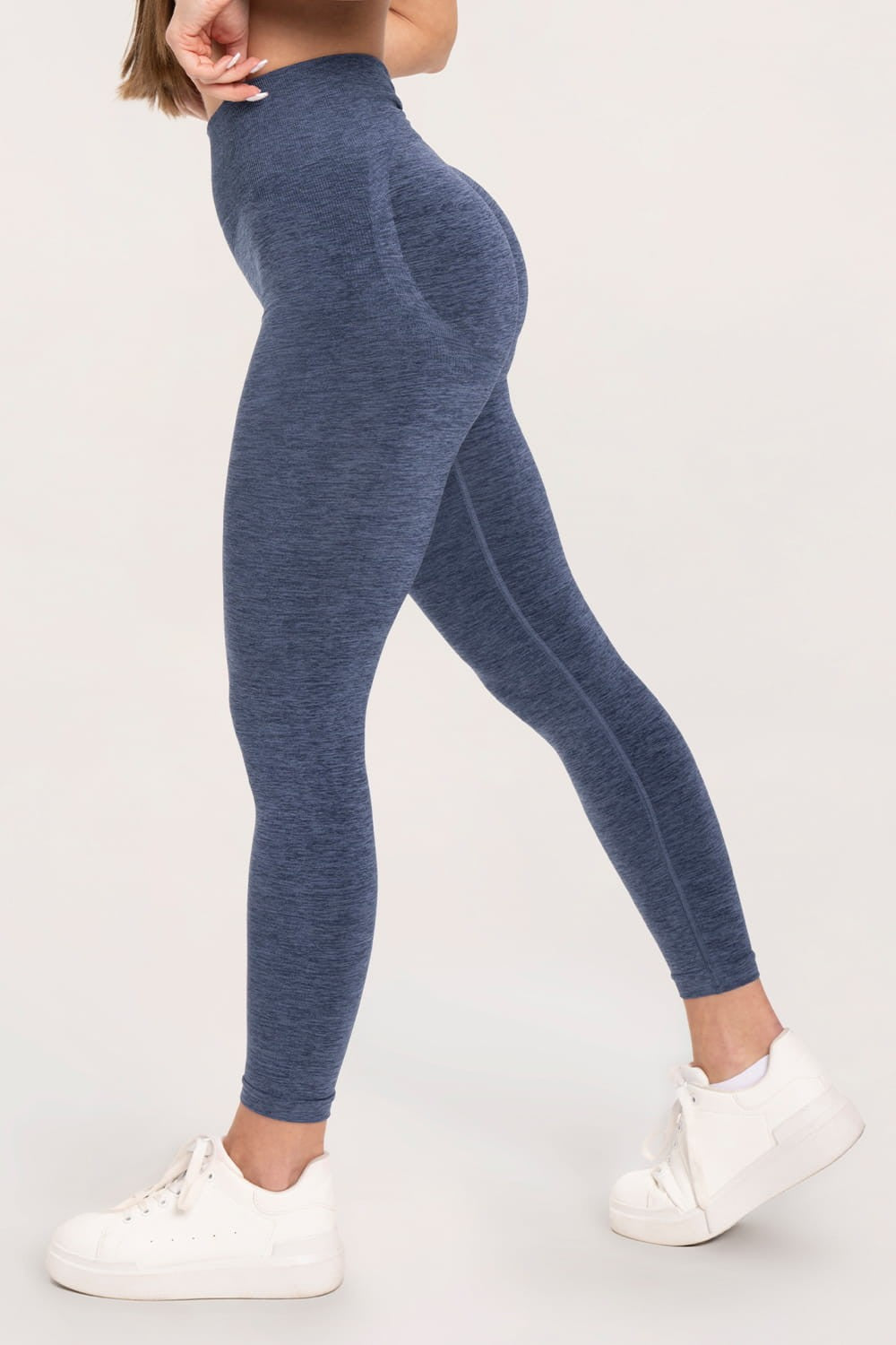 Leginsy seamless deep push up dark blue