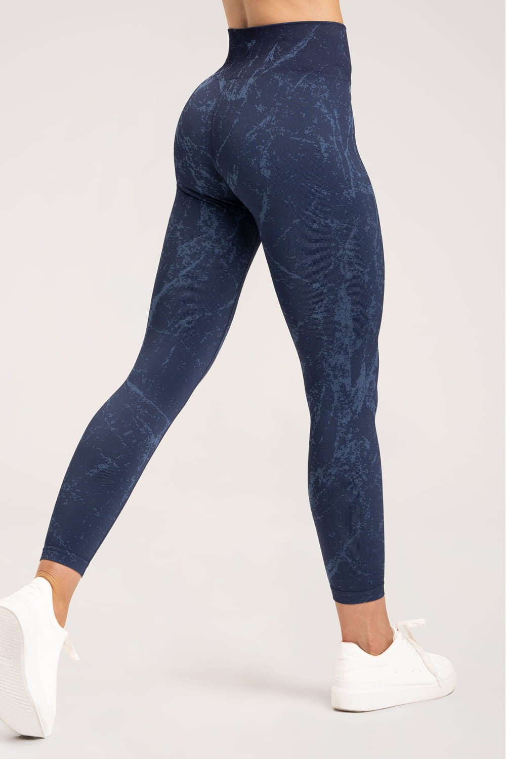 Leginsy marble deep blue