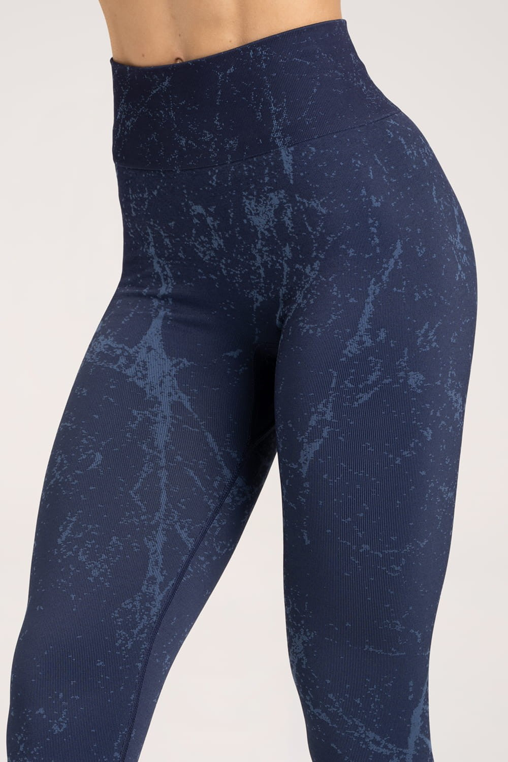 Leginsy marble deep blue