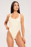 Kostium jednoczęściowy Malibu High Cut off white