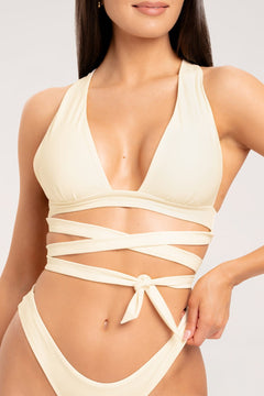 Malibu Cross Bikinioberteil off white