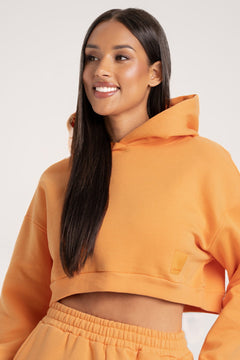 Hoodie Crop Tangerine