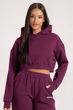 Hoodie Crop Amaranth