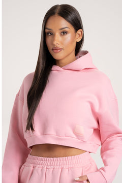 Hoodie Crop Bubble Gum