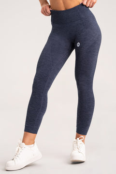 Nahtlose Leggings Marineblau Melange