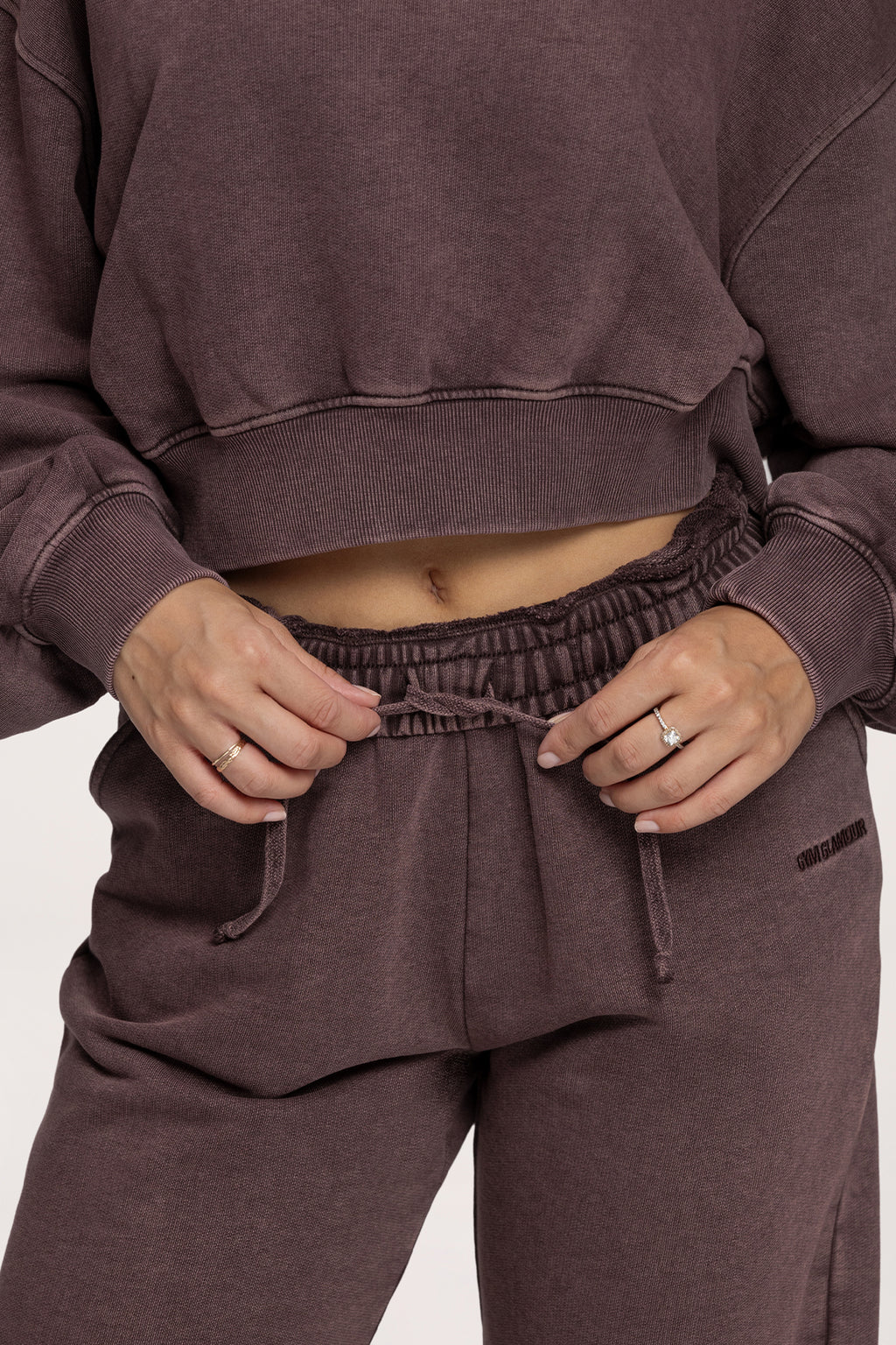 Easy Jogginghose mit Bündchen chocolate