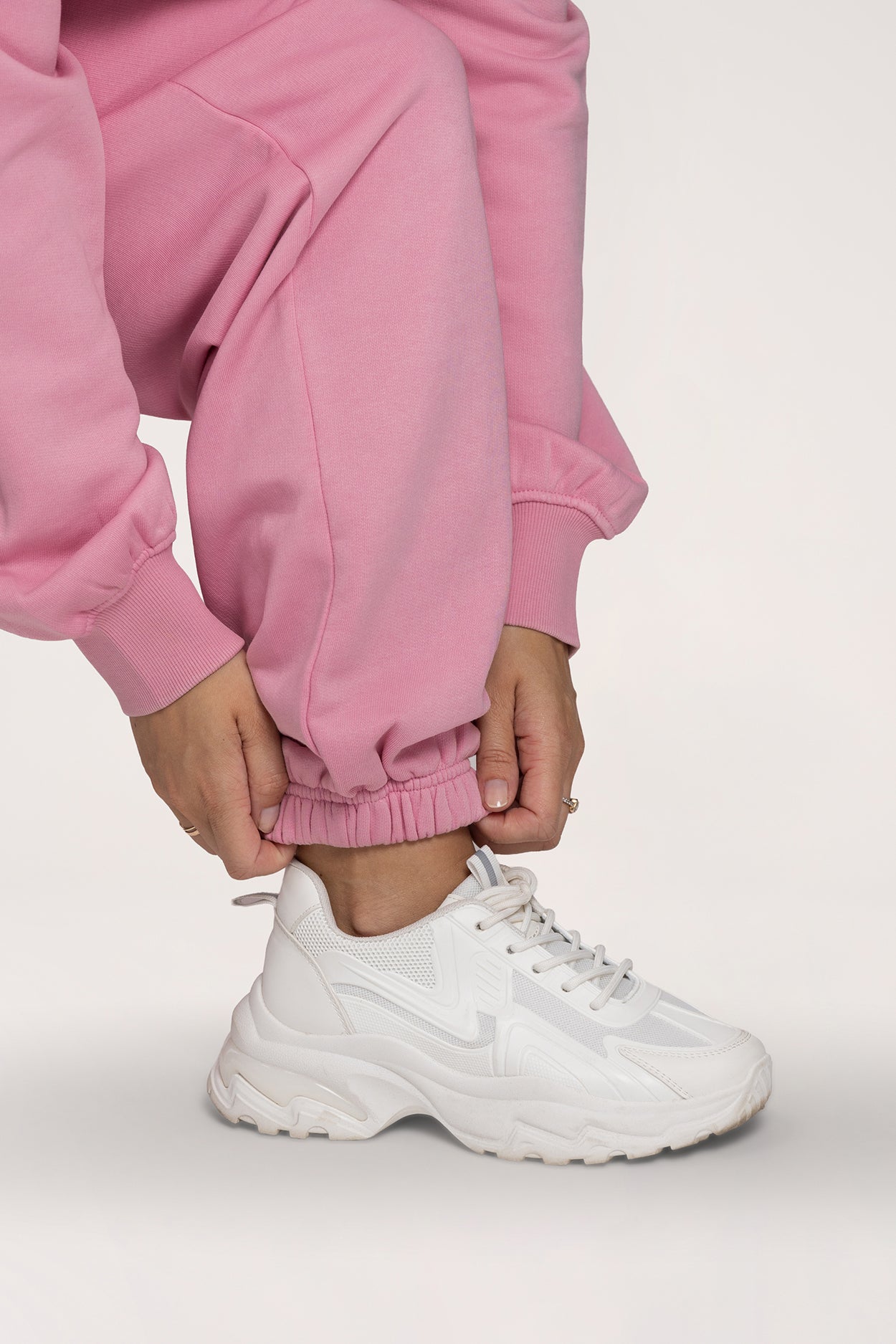 Easy Jogginghose mit Bündchen light pink