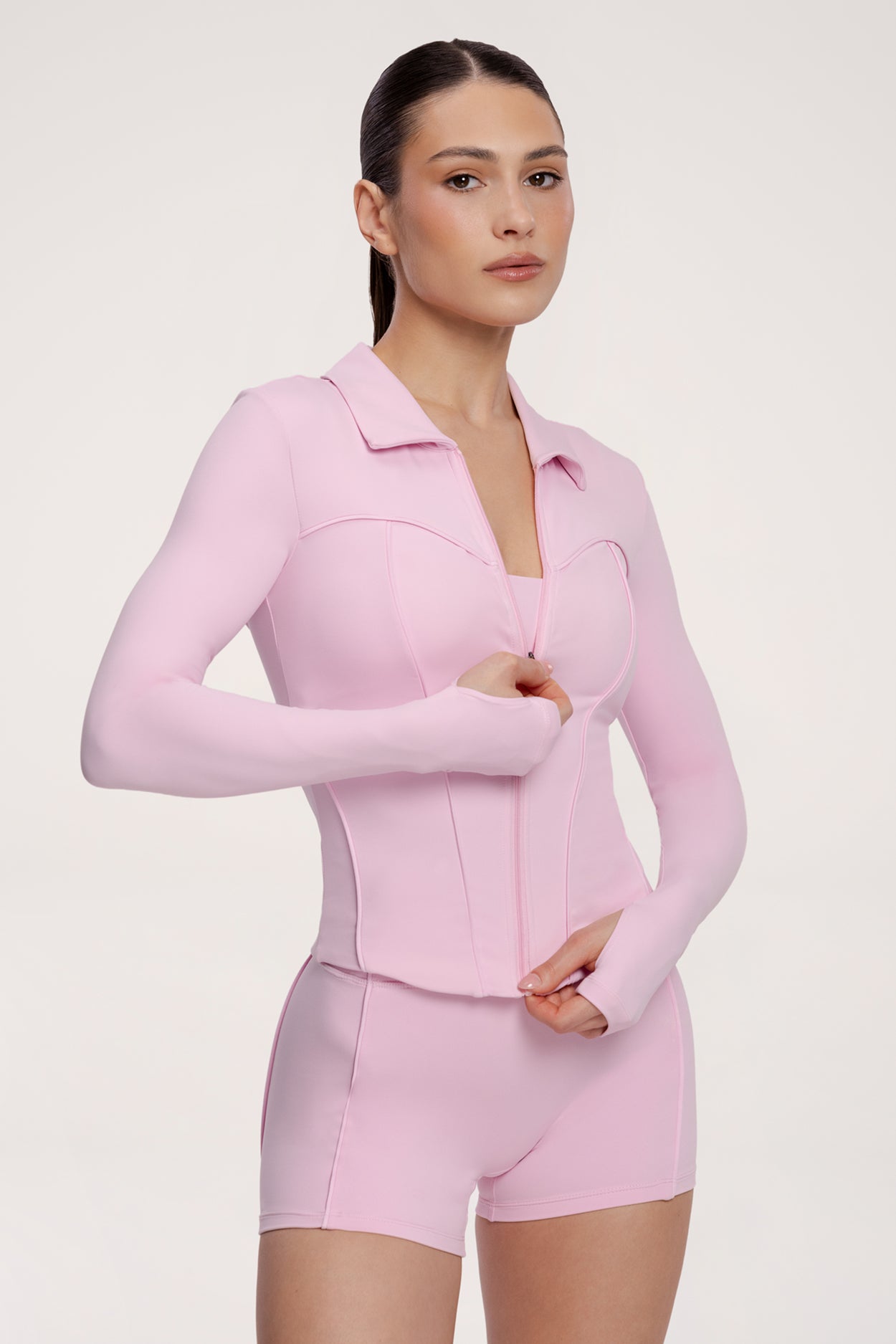 Pilates Era Sportjacke mit Reißverschluss pink