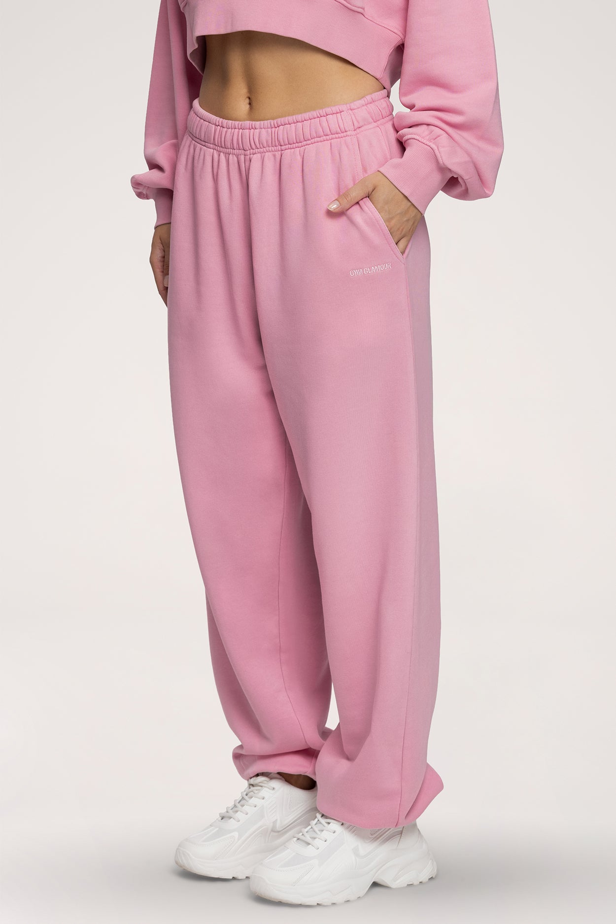 Easy Jogginghose mit Bündchen light pink