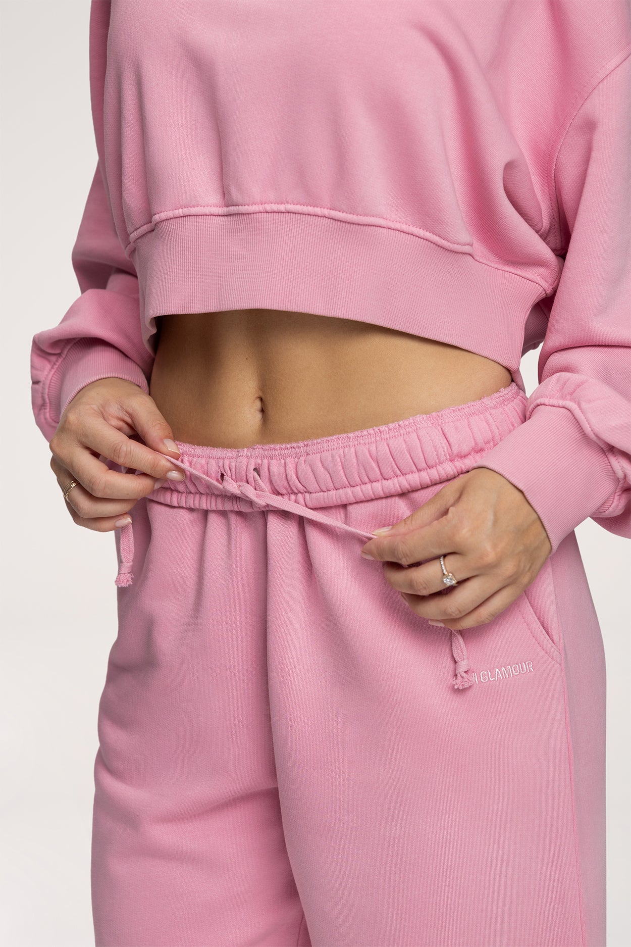 Easy Jogginghose mit geradem Bein light pink