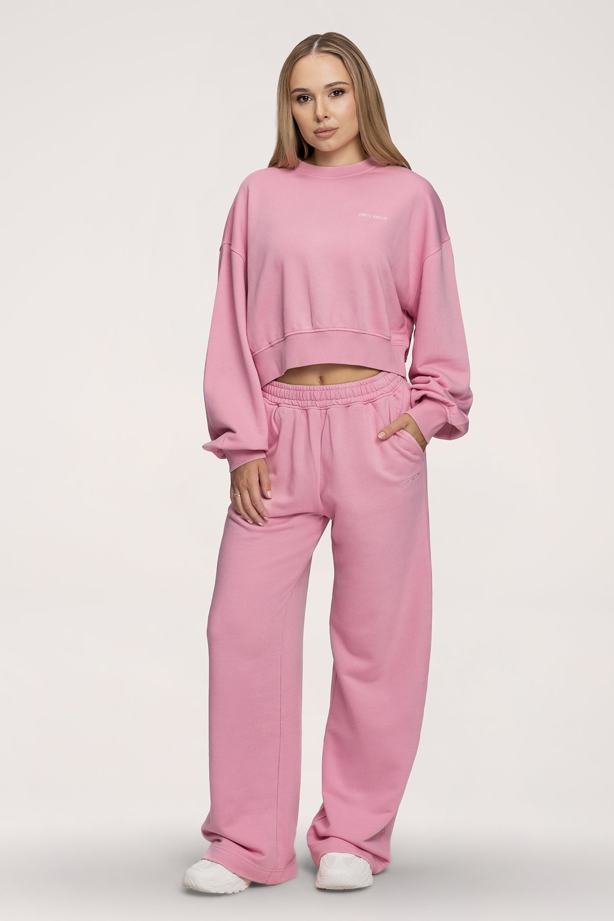 Easy Jogginghose mit geradem Bein light pink