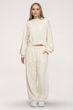 Easy Jogginghose mit Bündchen off white