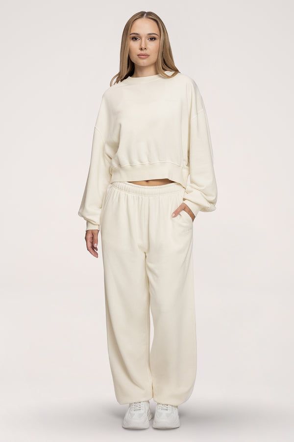 Easy Jogginghose mit Bündchen off white