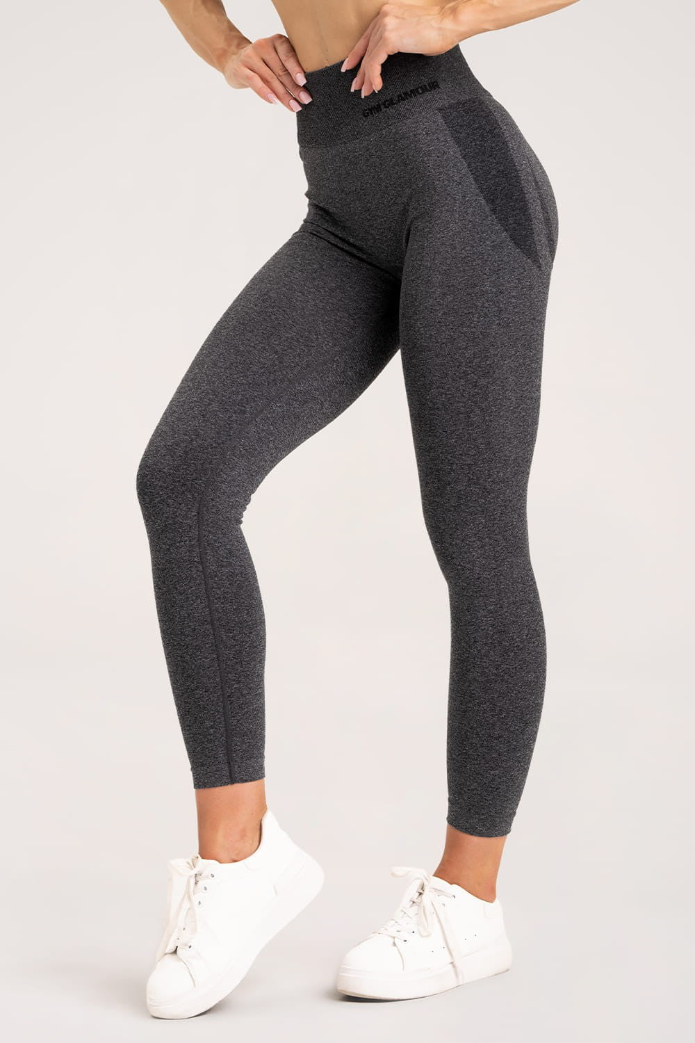 Leginsy melange dark grey