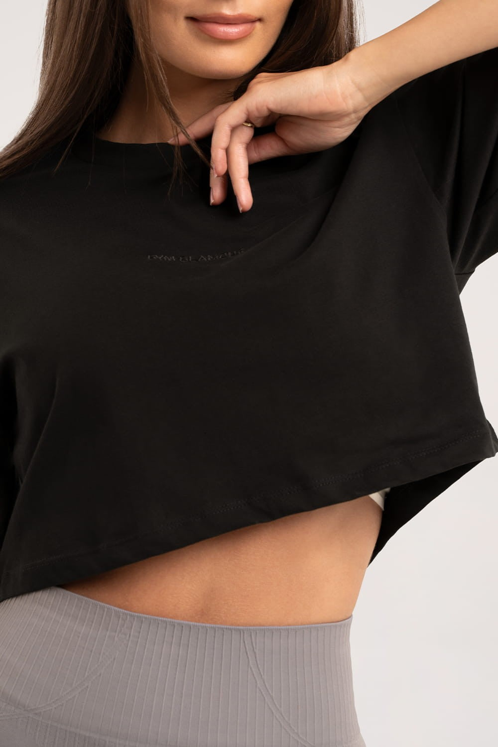 T-shirt crop black
