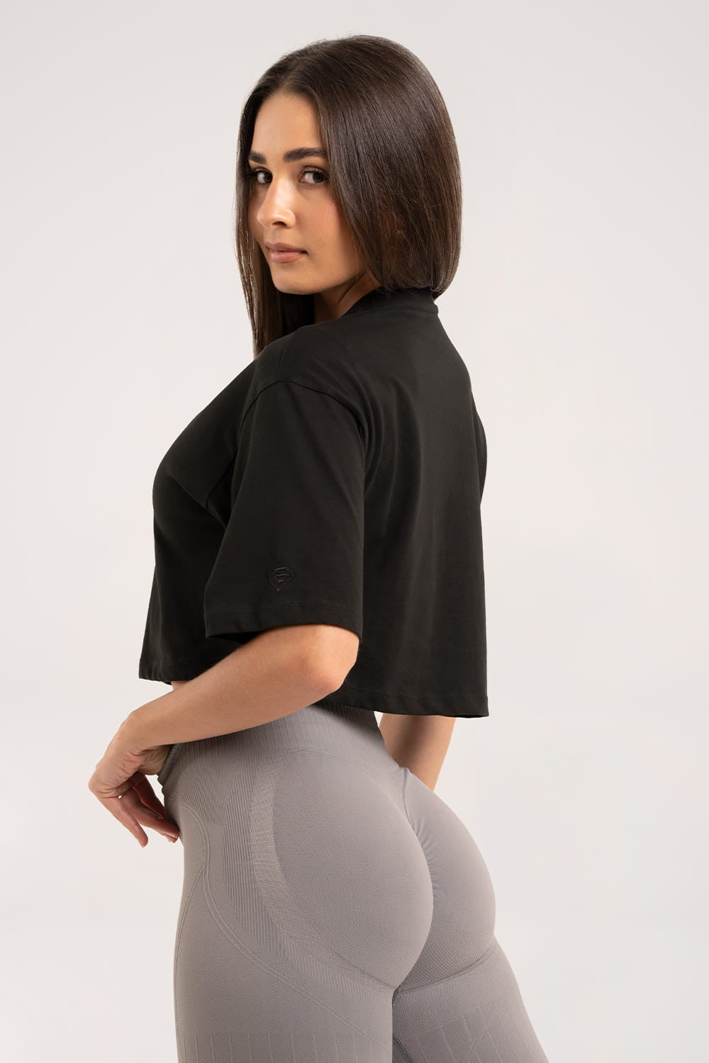 T-shirt crop black